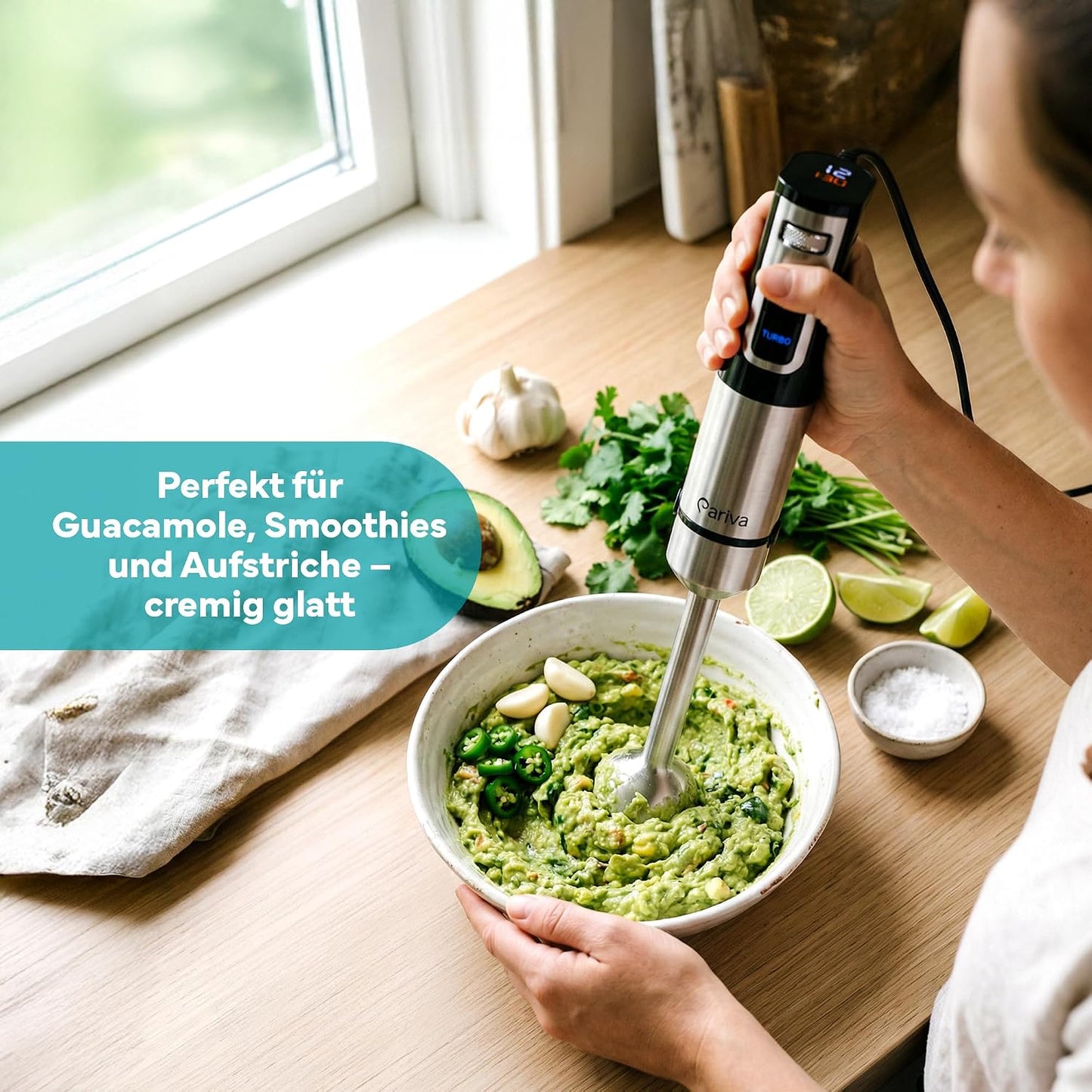 Stabmixer mit LED-Display & Timer