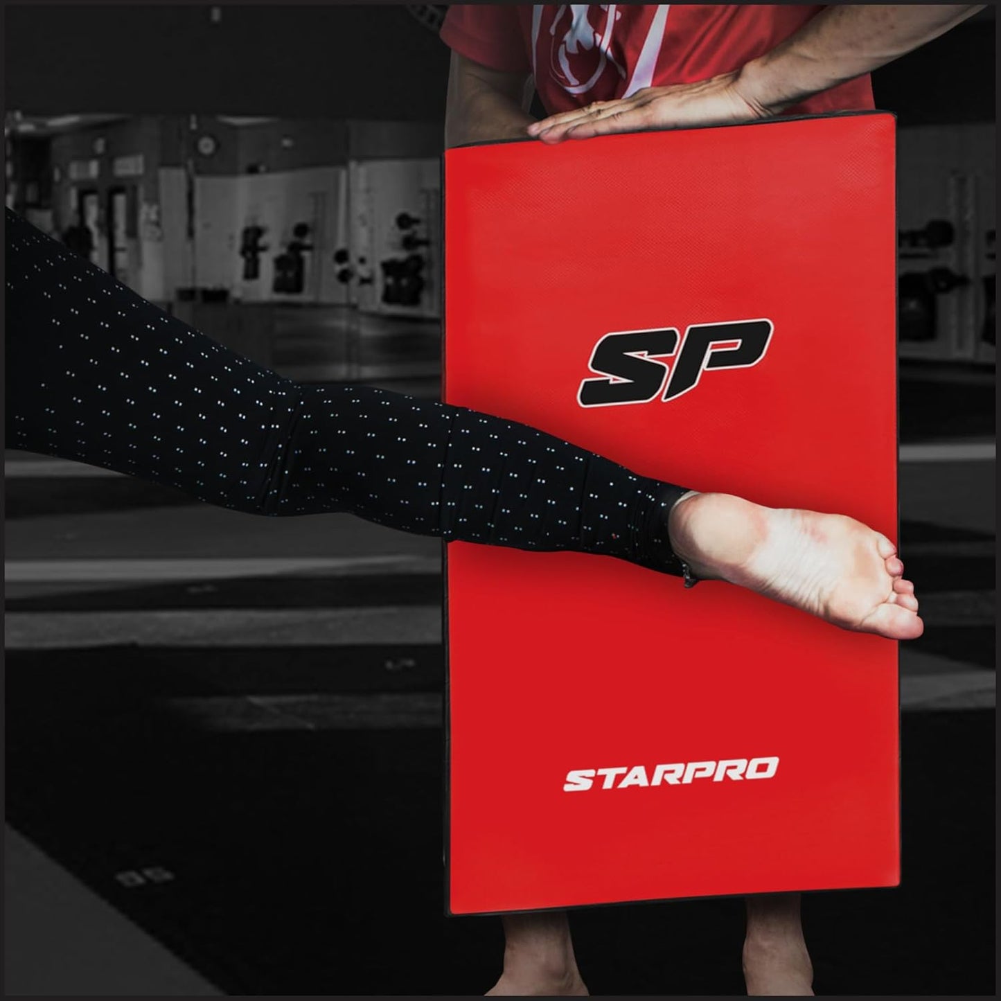 Schlagpolster für Kampfsport, 75x35x15cm Rot/Schwarz