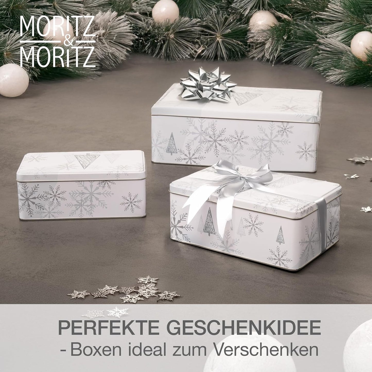 Weihnachtliches Keksdosen-Set, 5-teilig