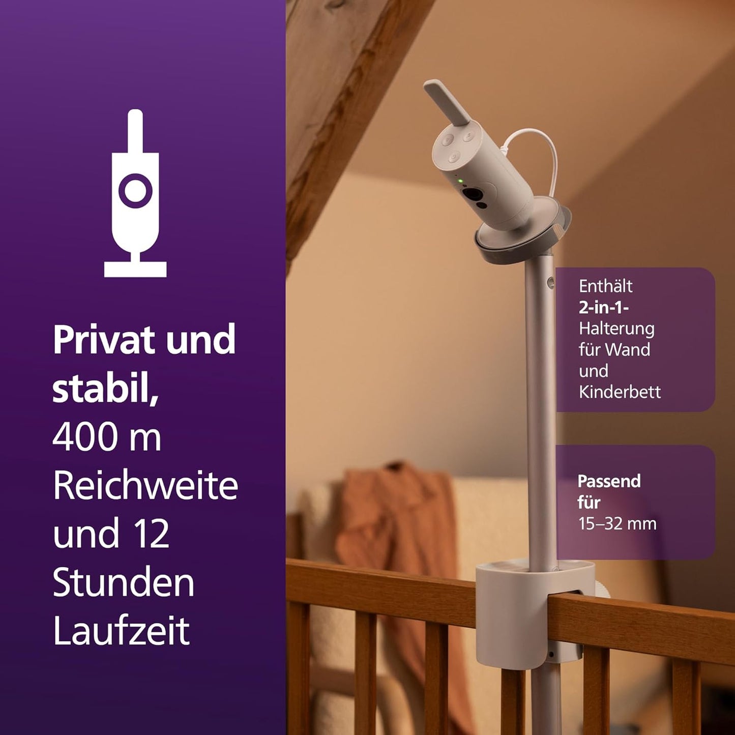 Sense IQ Videophone mit Schlaf-Tracking, SCD973/26
