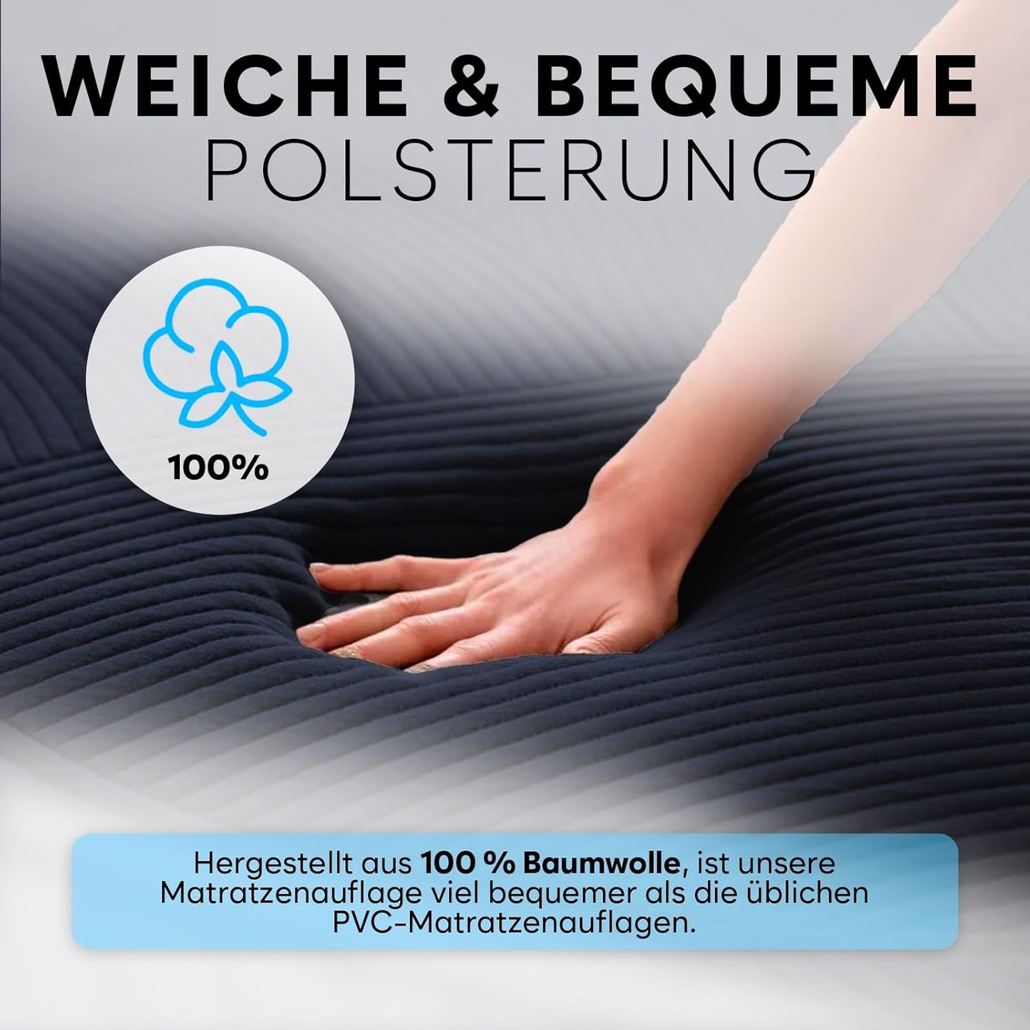 Bett-Kühlsystem, Marine Blau