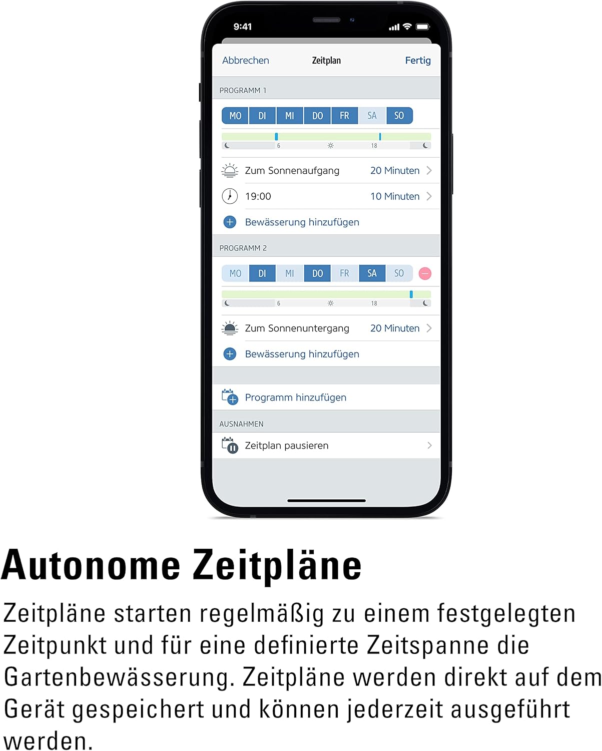 Smarte Bewässerungssteuerung per App (Eve Aqua), Eve Aqua (Apple Home)