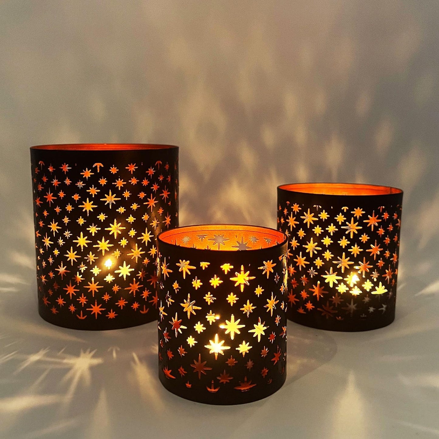 3er-Set Orientalische Teelichthalter