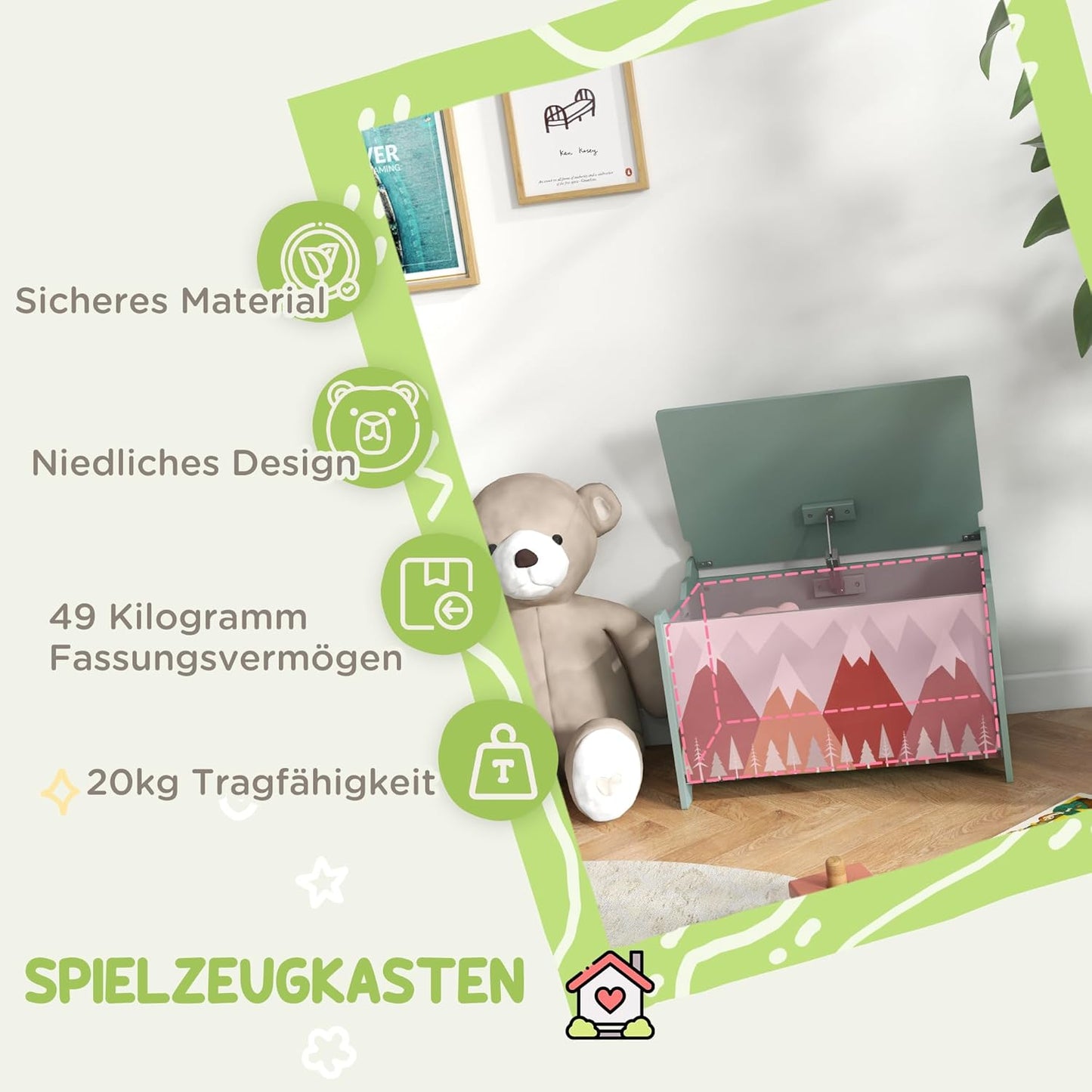 Spielzeug-Aufbewahrungsbox, Grün