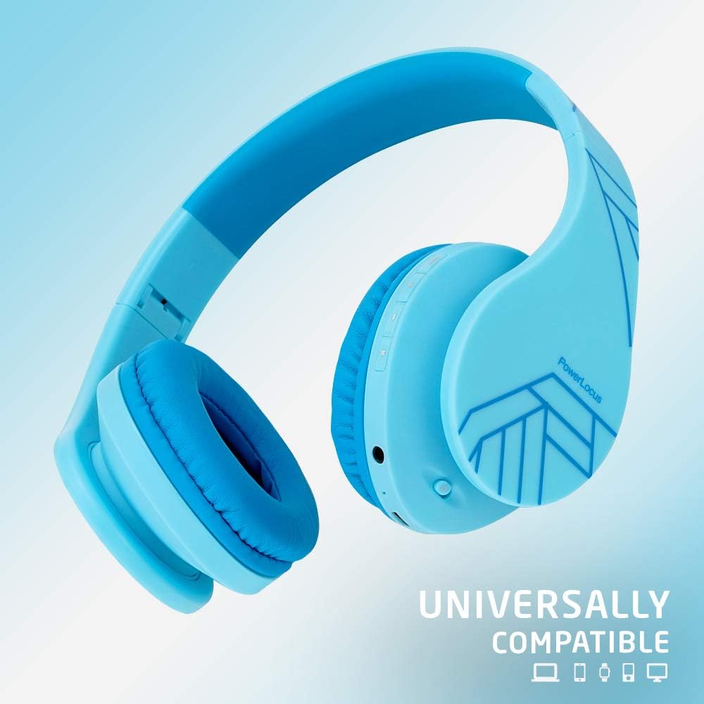 Kinderkopfhörer Bluetooth mit Lautstärkebegrenzung, Blau