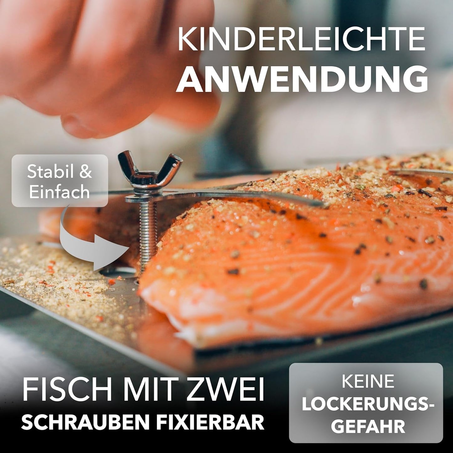 Flammlachsbrett mit Halterung, 1 1er Set