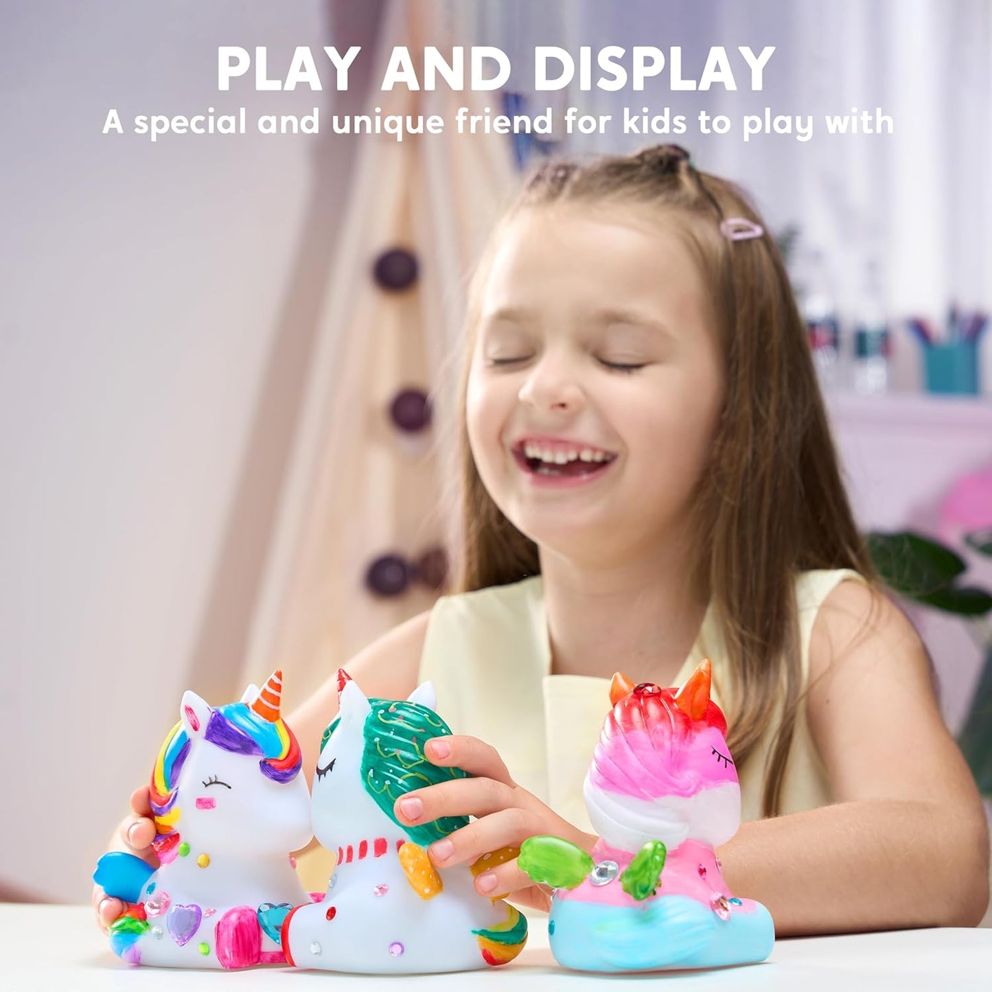 Einhorn Lampe Bastelset für Kinder ab 6 Jahren, Einhorn