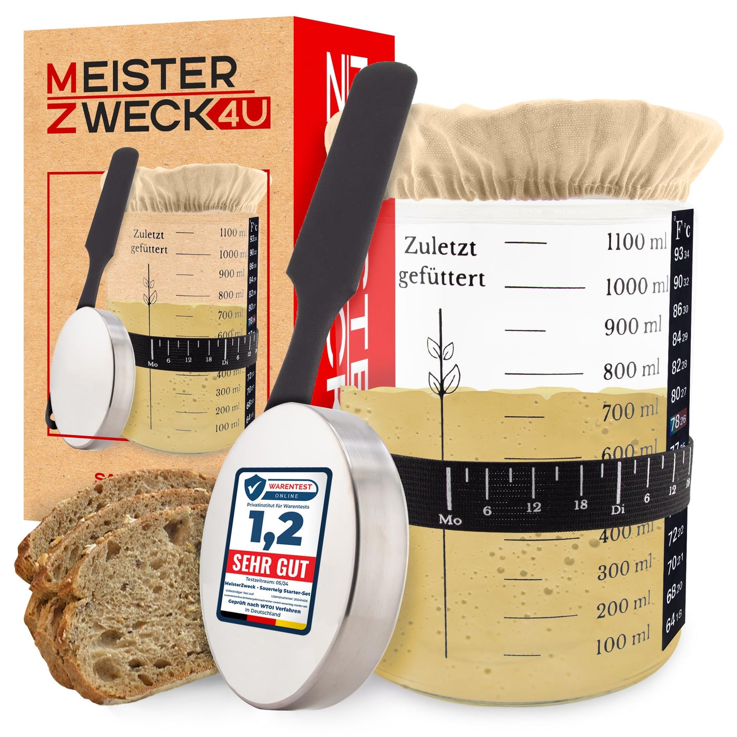 Sauerteig Starter Set zum Brot backen, 1er Set