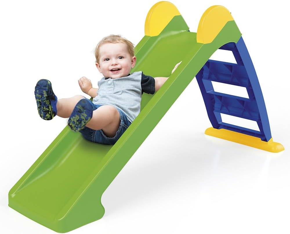 Kinderrutsche für Innen- und Aussenbereich, 72 cm Grün & Blau