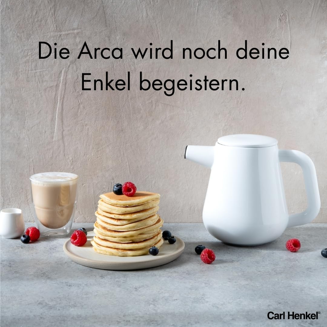 Porzellan-Kaffeekanne mit Edelstahlfilter, 1,2l, Pure White 1,2 Liter