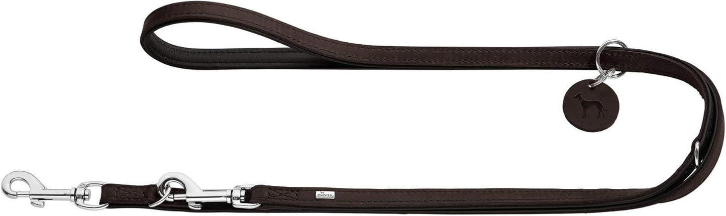 Comfort - Verstellbare Hundeführleine, 200 cm, dunkelbraun/schwarz, 15/200