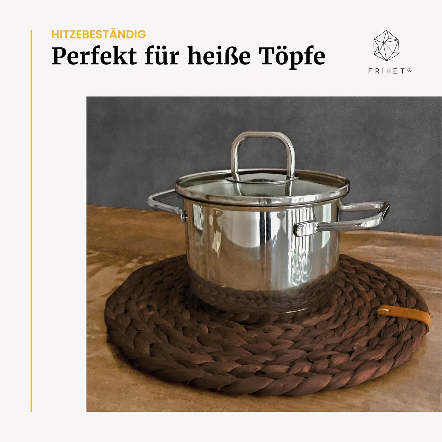 6-teiliges Tischset Oslo, 6 / 33cm braun