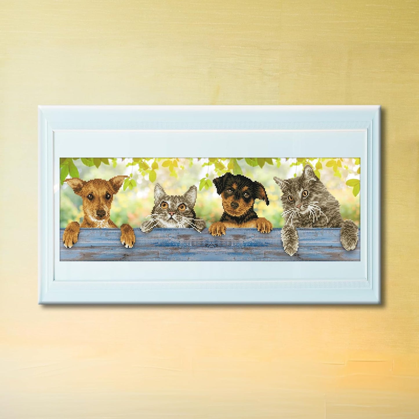 Diamond Painting "Hang in there" 81 x 28 cm, Mittel Mehrfarbig