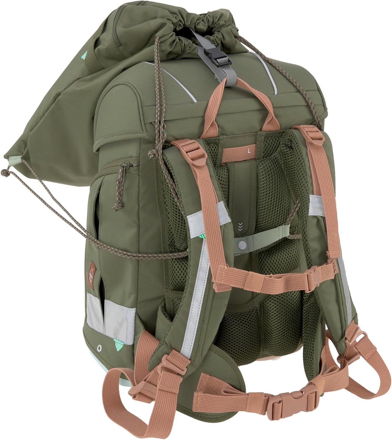 7-teiliges Schulranzen-Set Boxy Unique, Olive