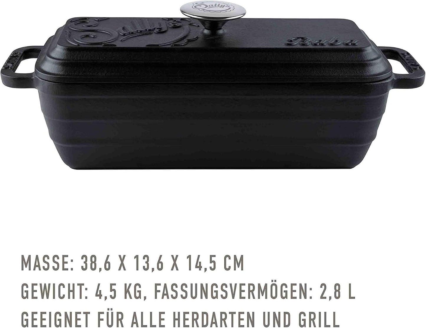 Brotbackform Baba aus Gusseisen, Carbon Black