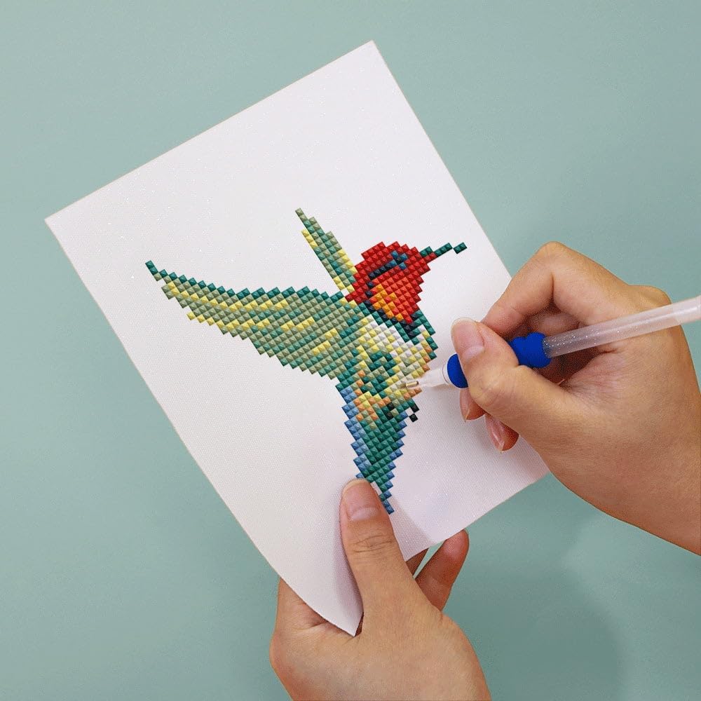 Mini Serie Diamond Painting Set mit 12 Stück, Buntes Vogelparadies PROBLEMYOUMUSTCHECK