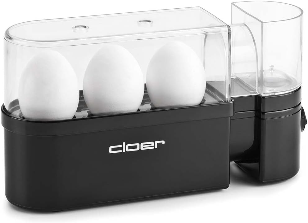 Eierkocher 6020 mit herausnehmbarem Eierträger, Schwarz