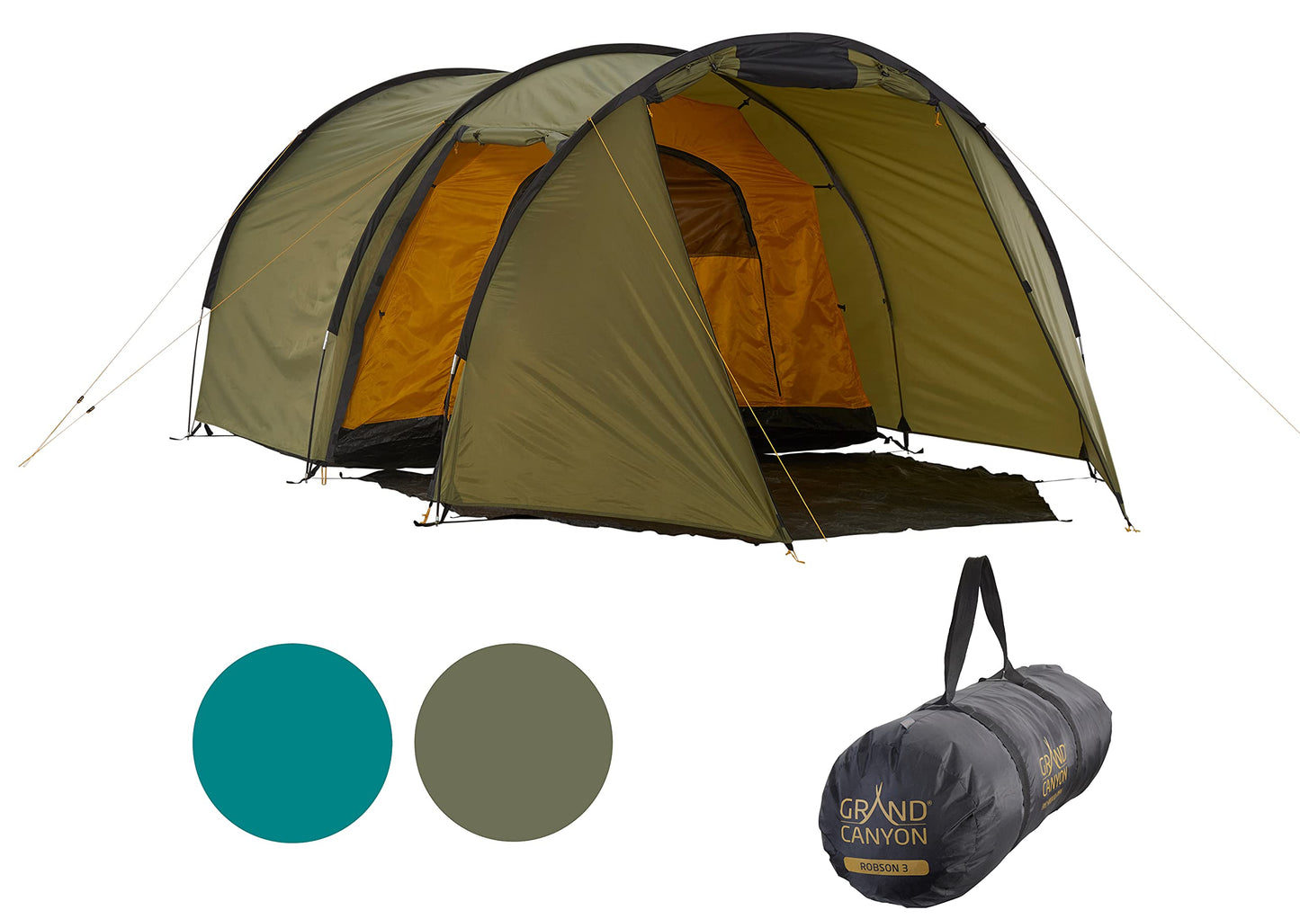 Tunnelzelt ROBSON 3, Capulet Olive, Capulet Olive