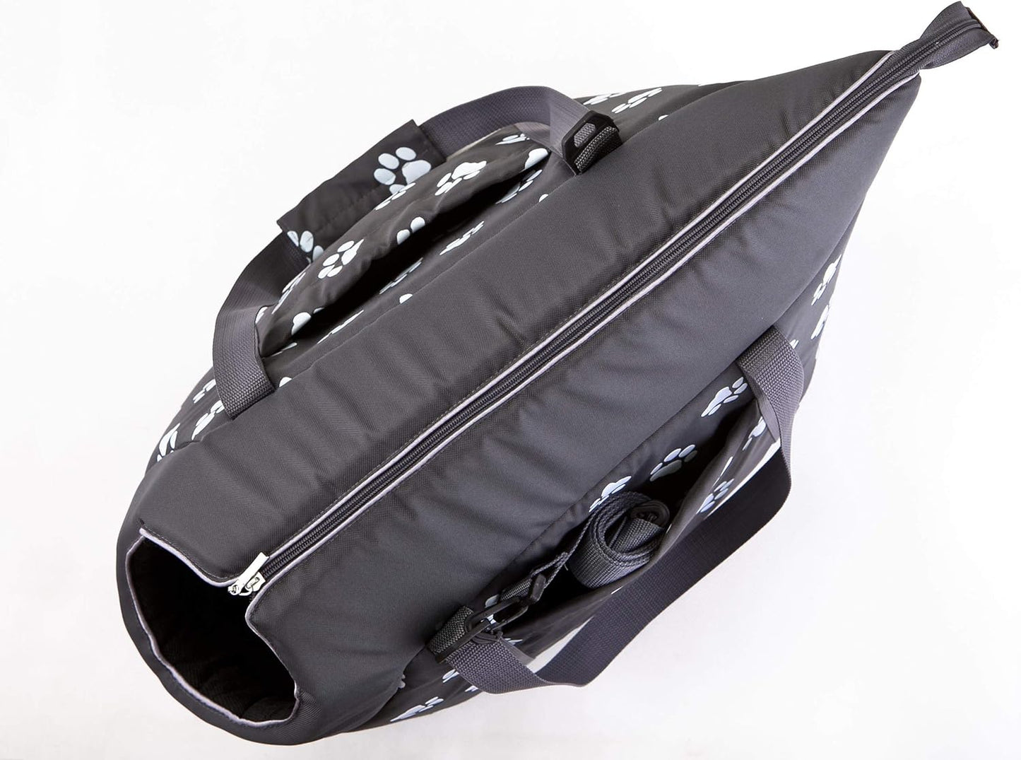 Hundetasche mit Pfotenmuster bis 2.5 kg, S - 26,90 € Schwarzgrau mit Pfoten