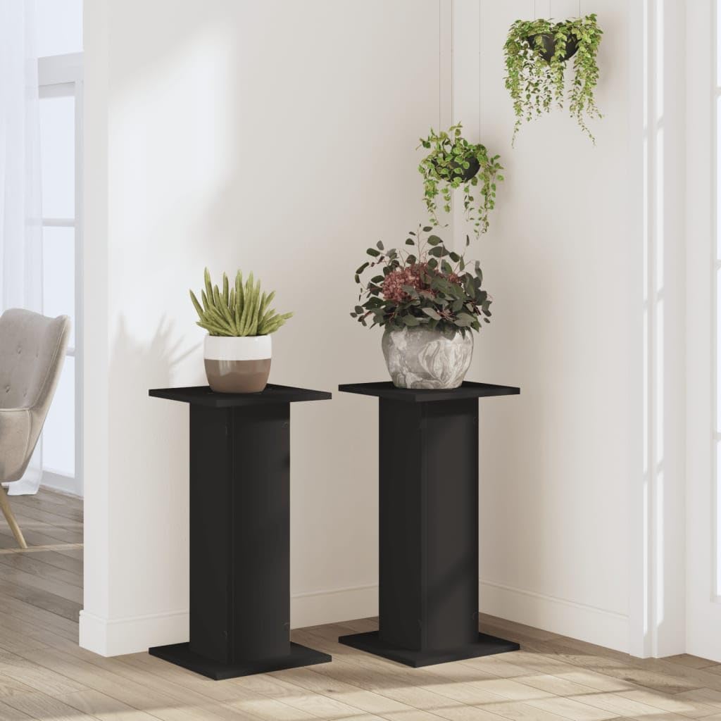 Pflanzenständer Set, 30 x 30 x 60 cm Schwarz