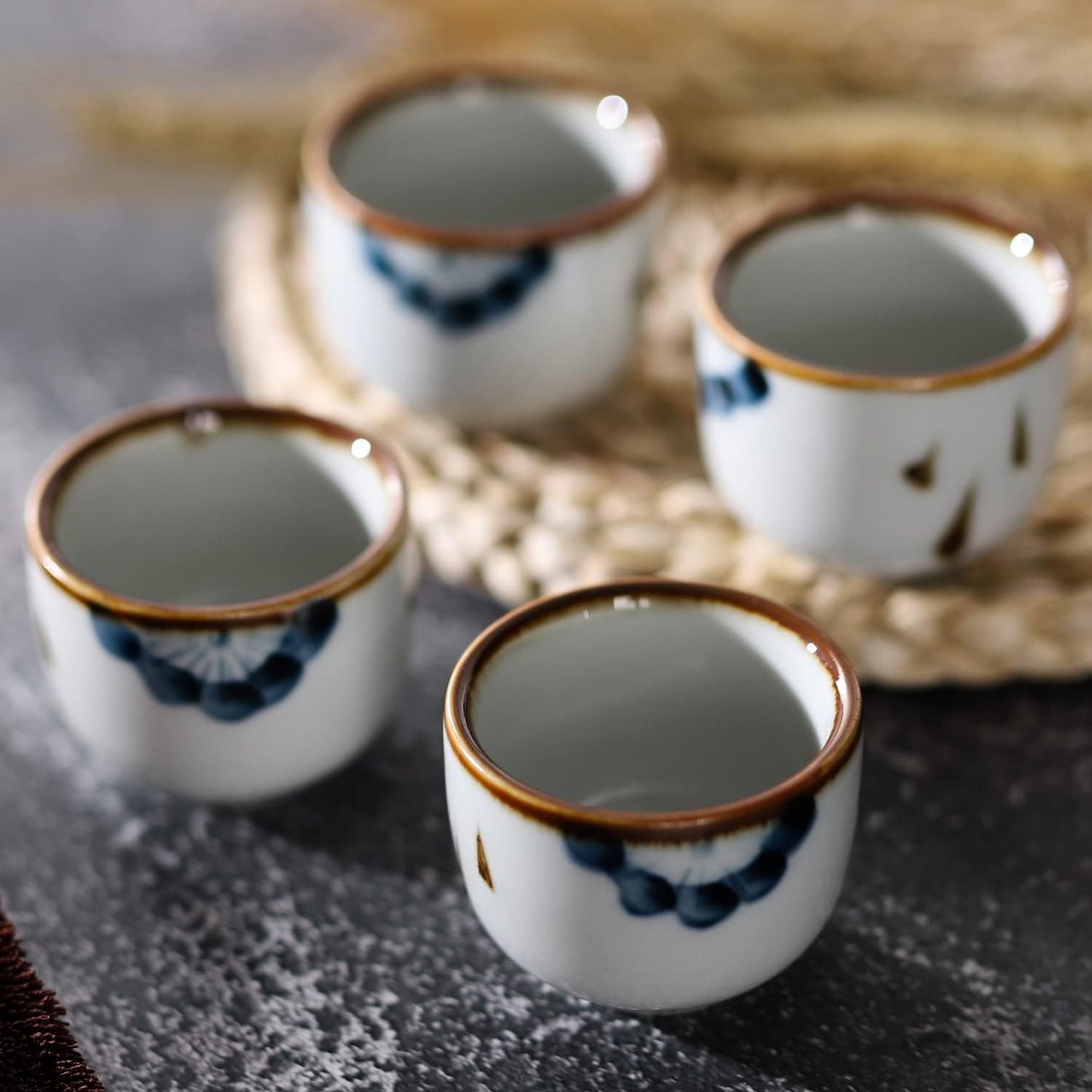 Sake Tassen Set, Weisse Tasse