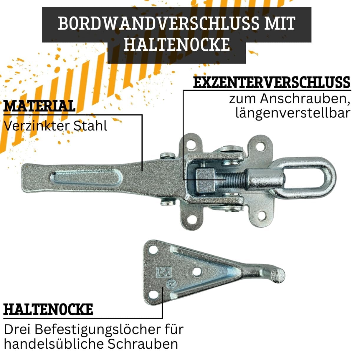 Bordwandverschluss-Set für Anhänger & LKW, 1