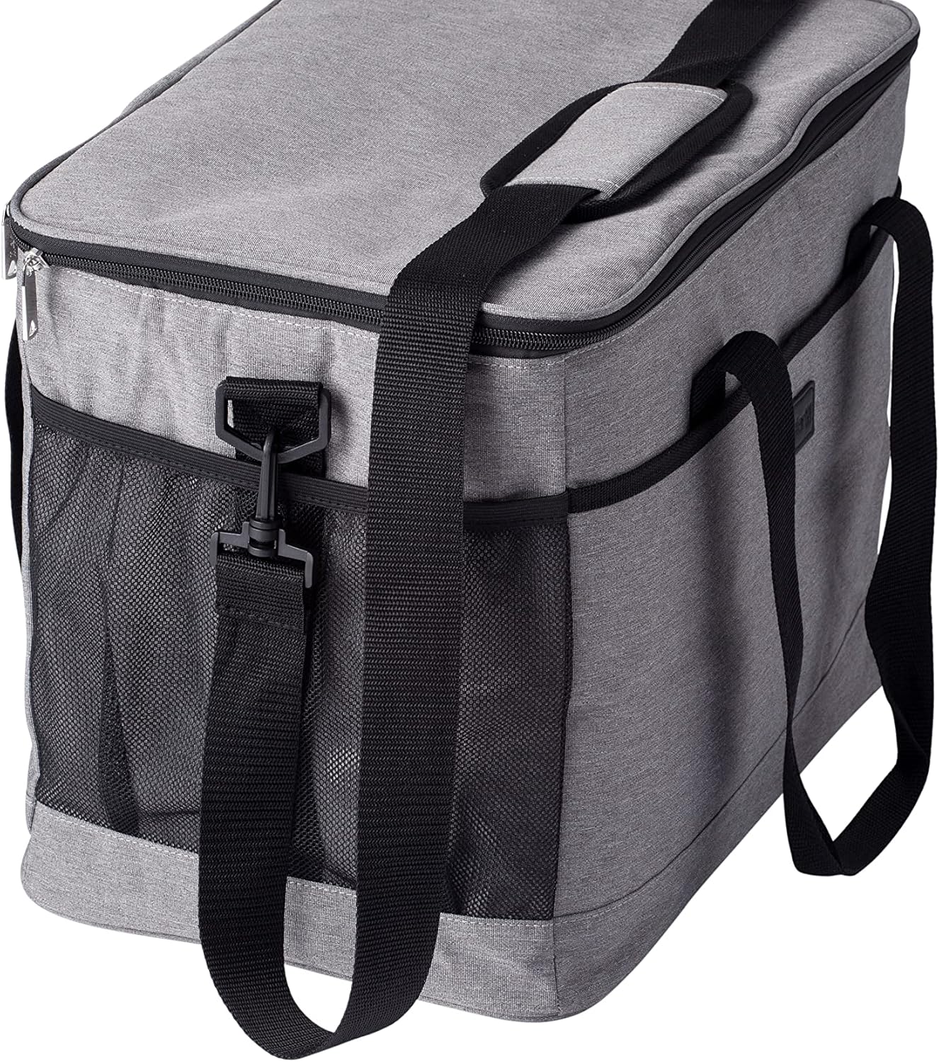 Thermotasche mit Schultergurt, regenfest, grau