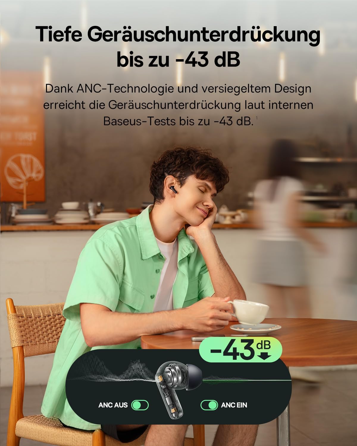 EP10 NC In-Ear Kopfhörer mit Geräuschunterdrückung, Schwarz