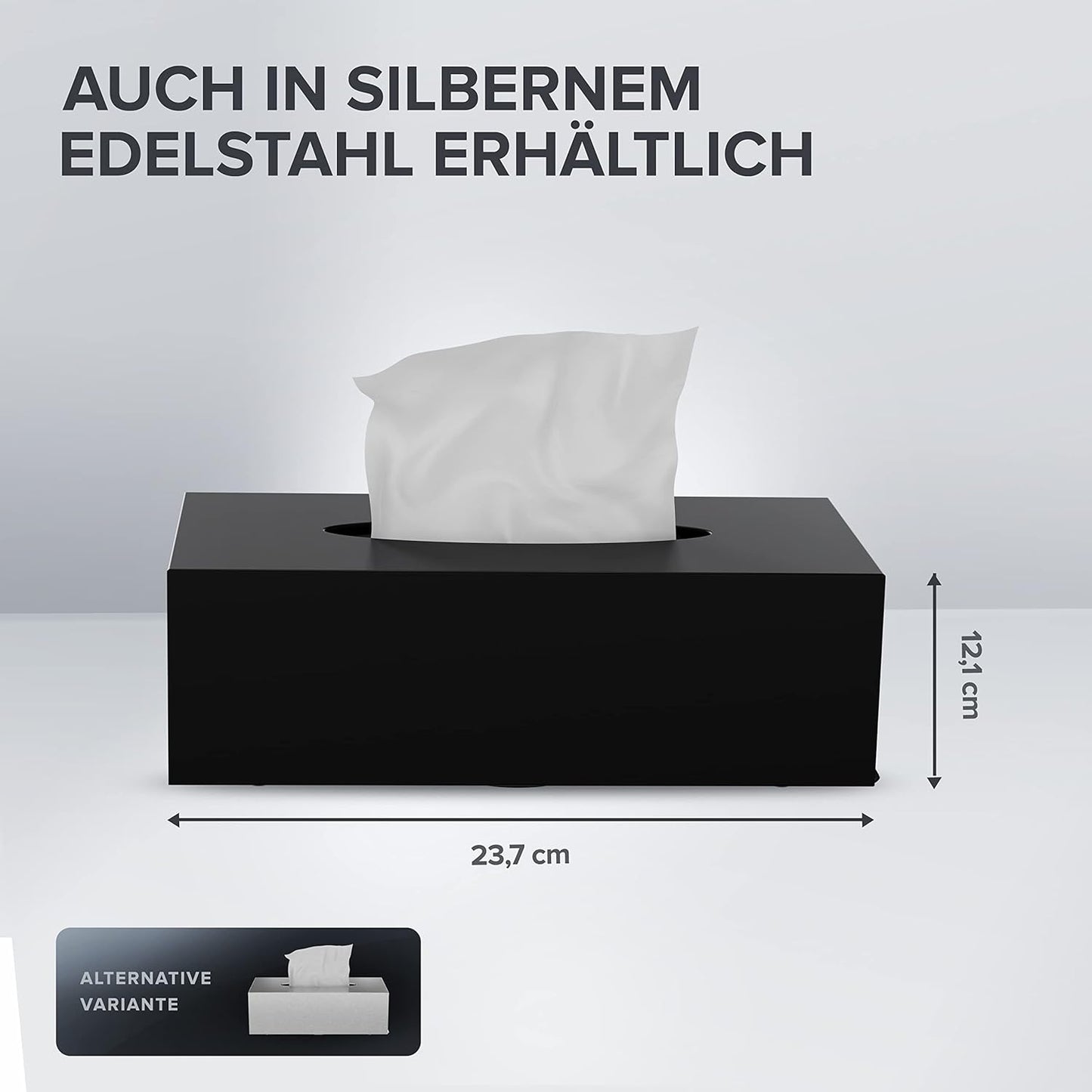 Kosmetiktücher Box Gronnoya, Schwarz