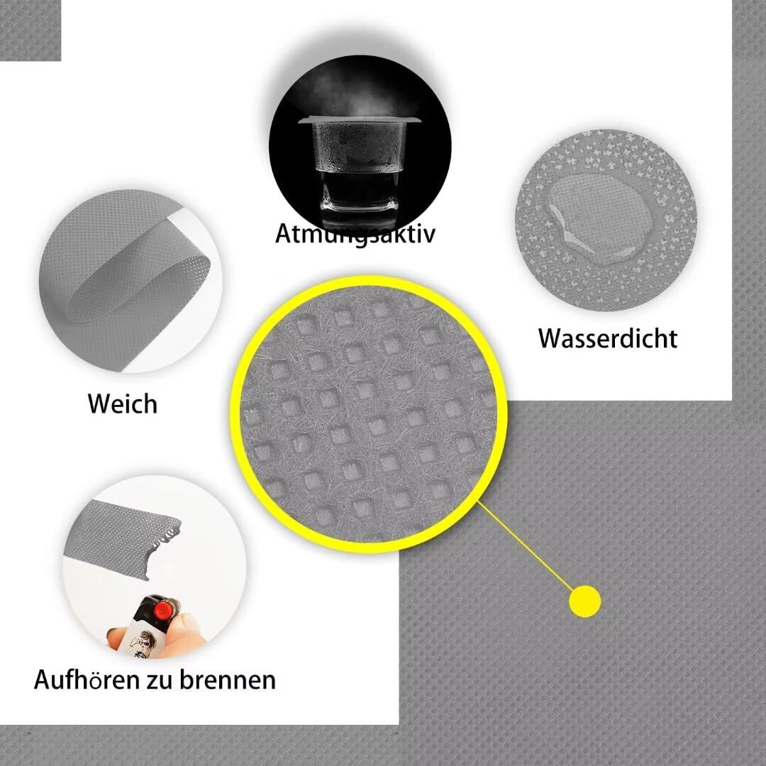 Einweg-Tischdeckenrolle, 118 x 2500 cm, Grau 118 x 2500 cm (Rechteckig)