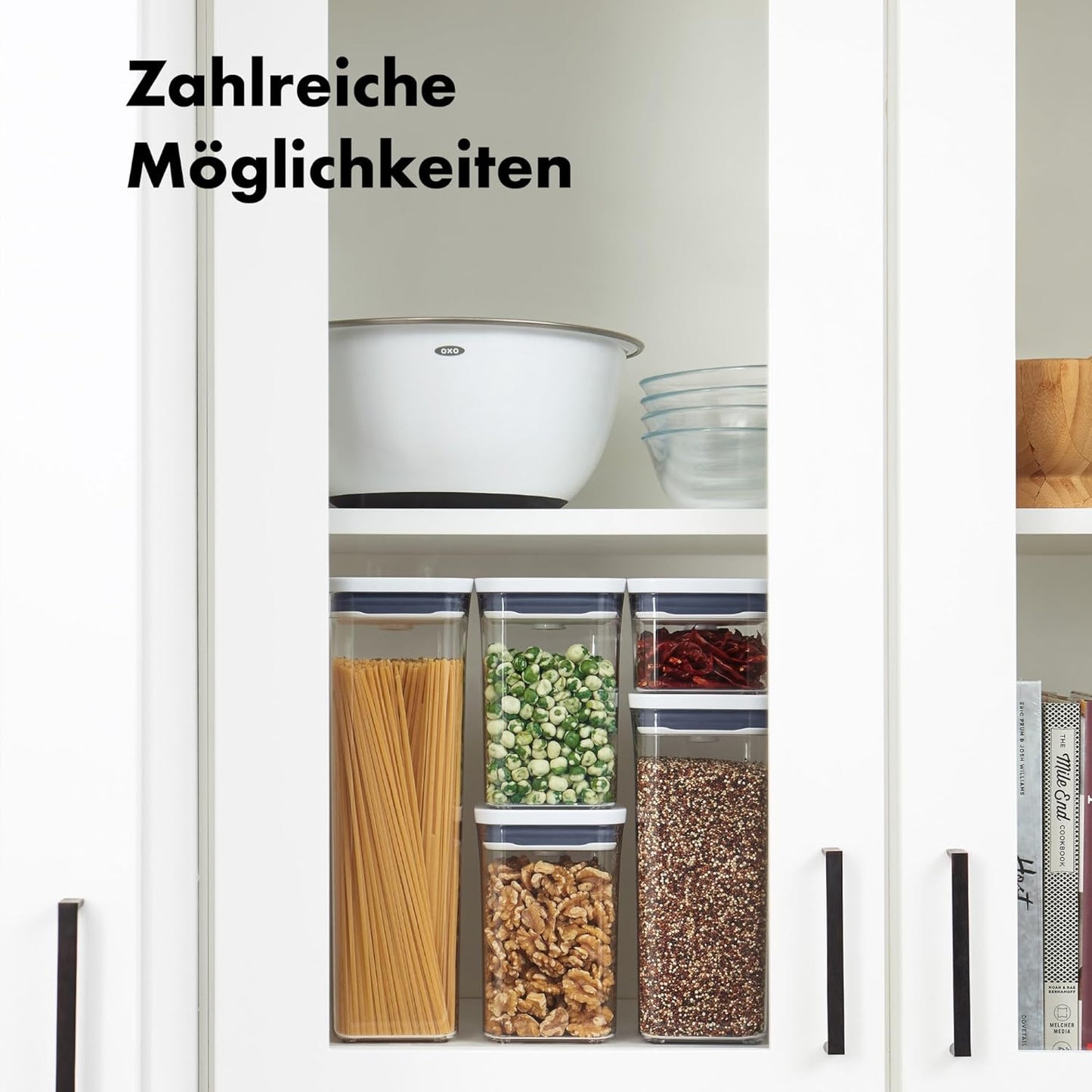 Luftdichte POP-Behälter für Lebensmittel, Grosses Quadrat 2.6L