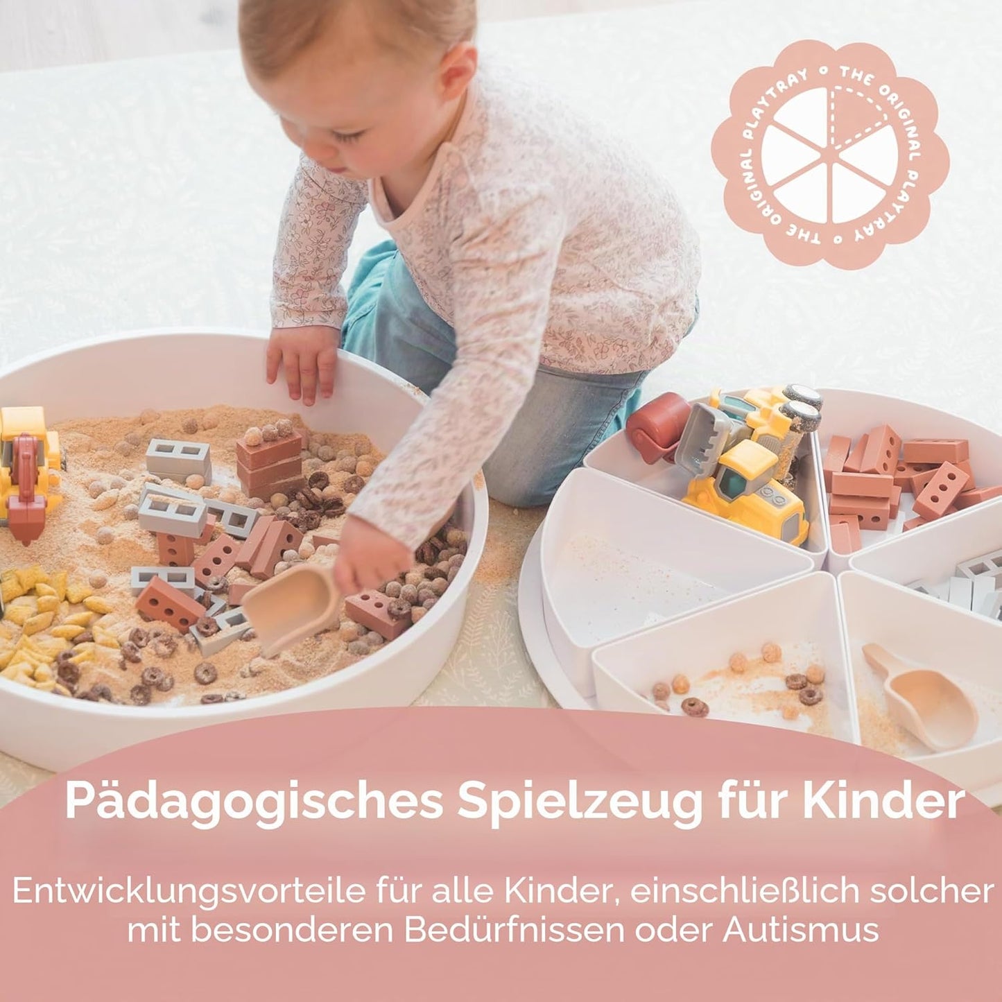 Tuff Tablett mit Deckel für sensorisches Spiel