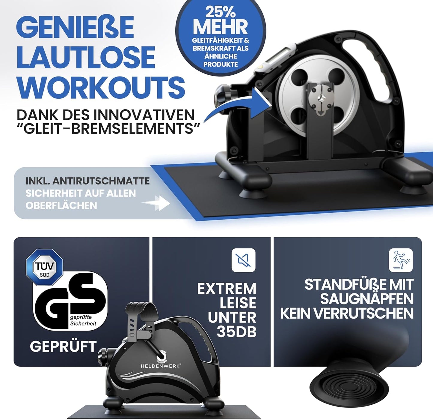 Pedaltrainer Basic Set mit Anti-Rutschmatte