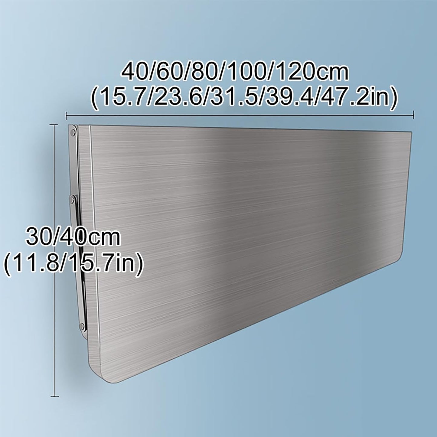 Klappbarer Wandtisch aus Edelstahl, 40x30 cm, 40*30cm(16*12in)