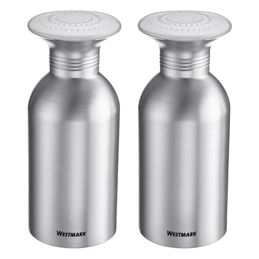 2-teiliges Gastro-Salzstreuer-Set Omega, Silber/Transp.-2-er Pack