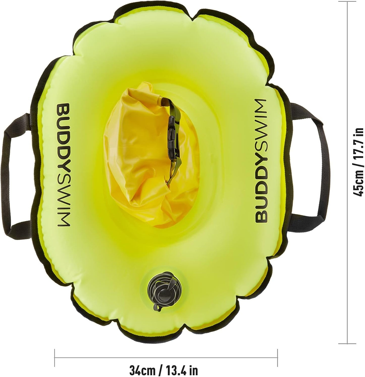 Schwimmboje mit wasserdichter Tasche, Gelb