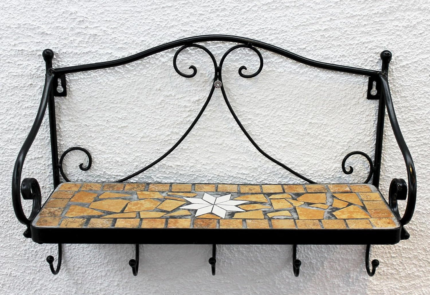 Wandregal Merano Mosaik mit Haken