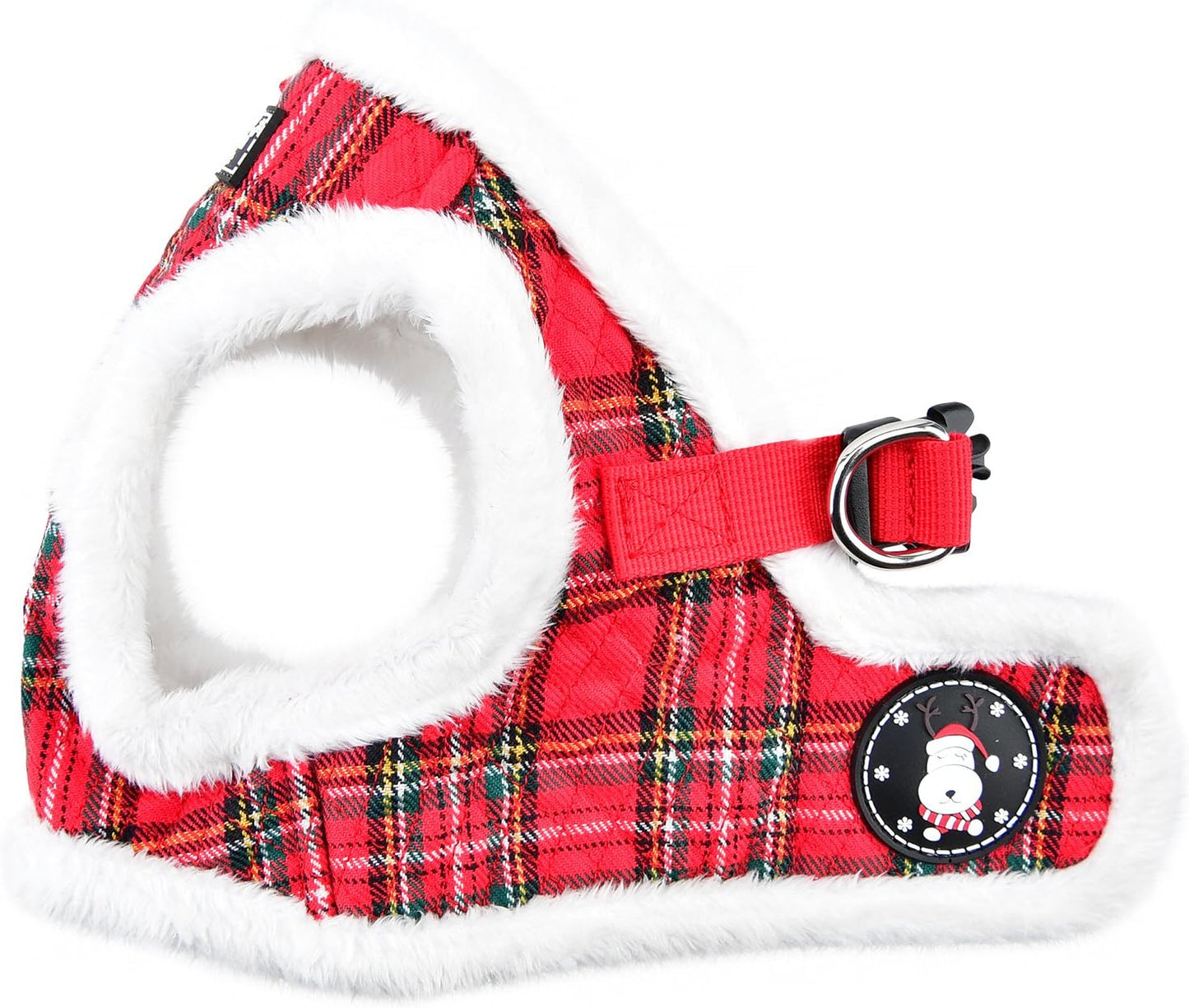 Blitzen Harness B Hundegeschirr, S Rot Kariert