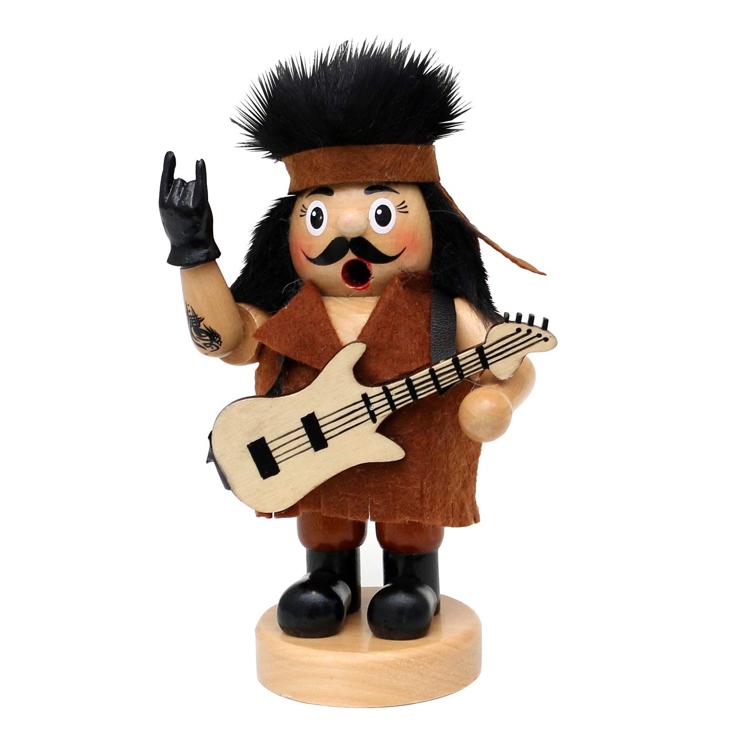 Holz-Räuchermann Rocker mit Gitarre, Rocker