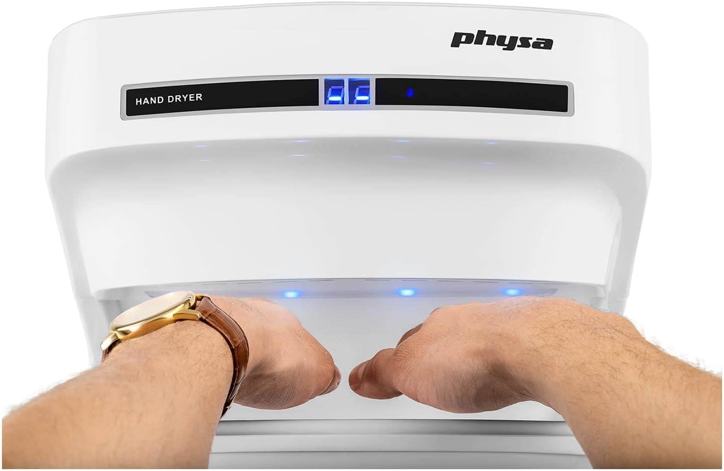 Elektrischer Händetrockner mit LED-Timer (5-7s), Oria White