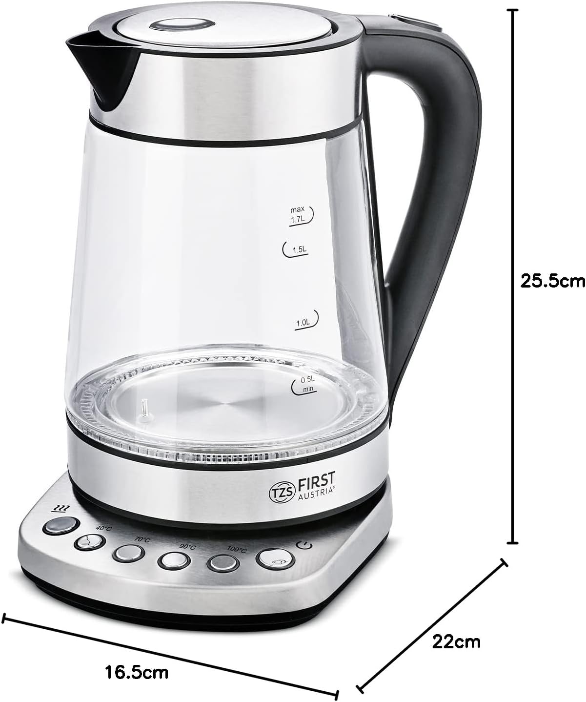Glaswasserkocher mit Kalkfilter