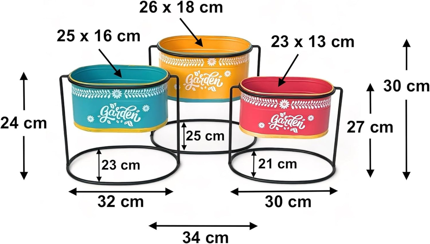 3-teiliges Blumenständer-Set