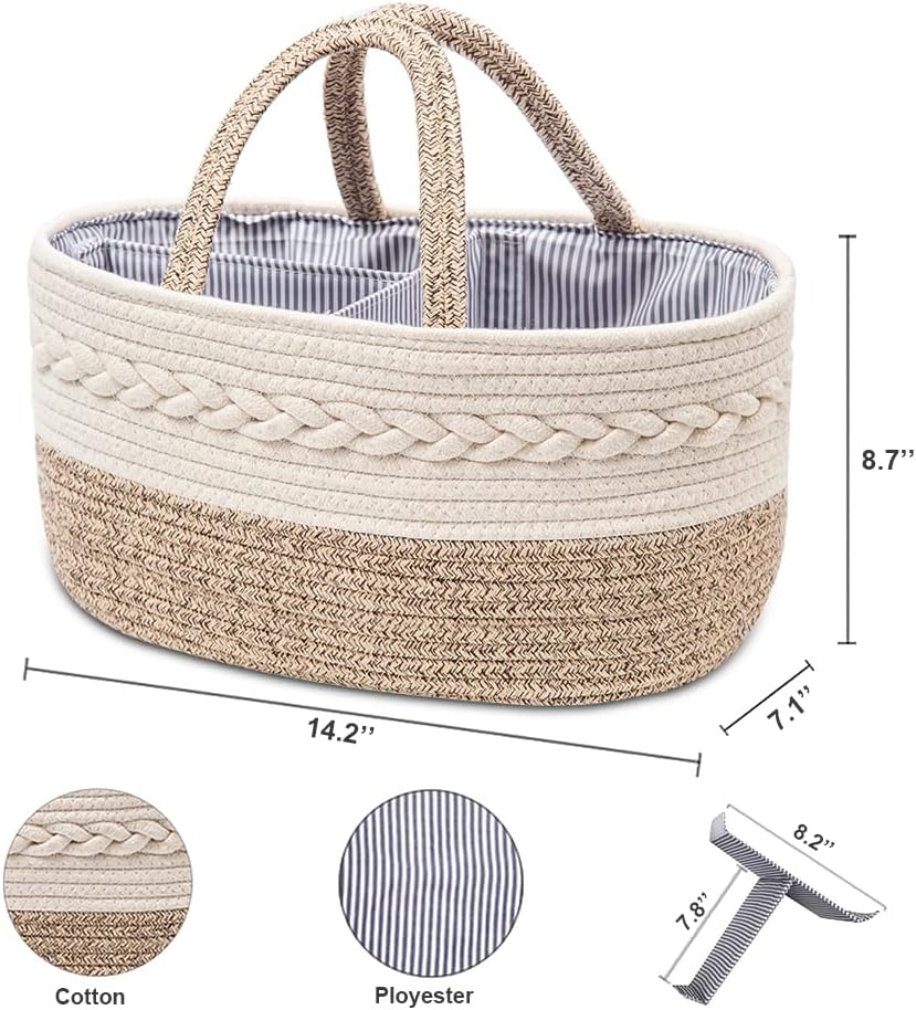 Windel-Organizer, L Pastellfarben, Weiß, Beige