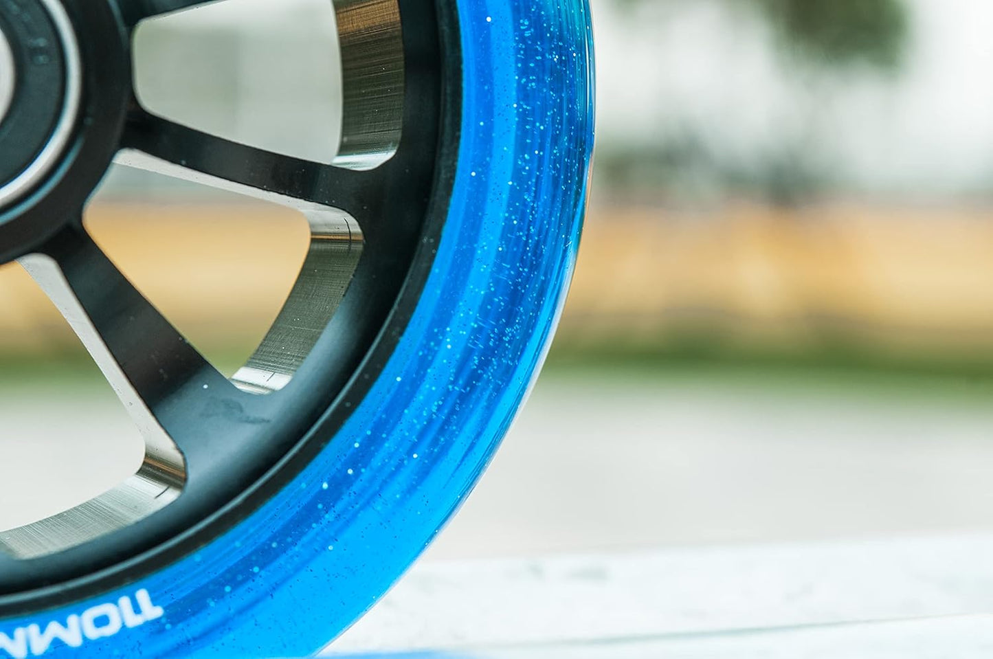 Stunt Scooter Rollen-Set mit ABEC-9 Kugellager (2 Stück), Transparent Blau