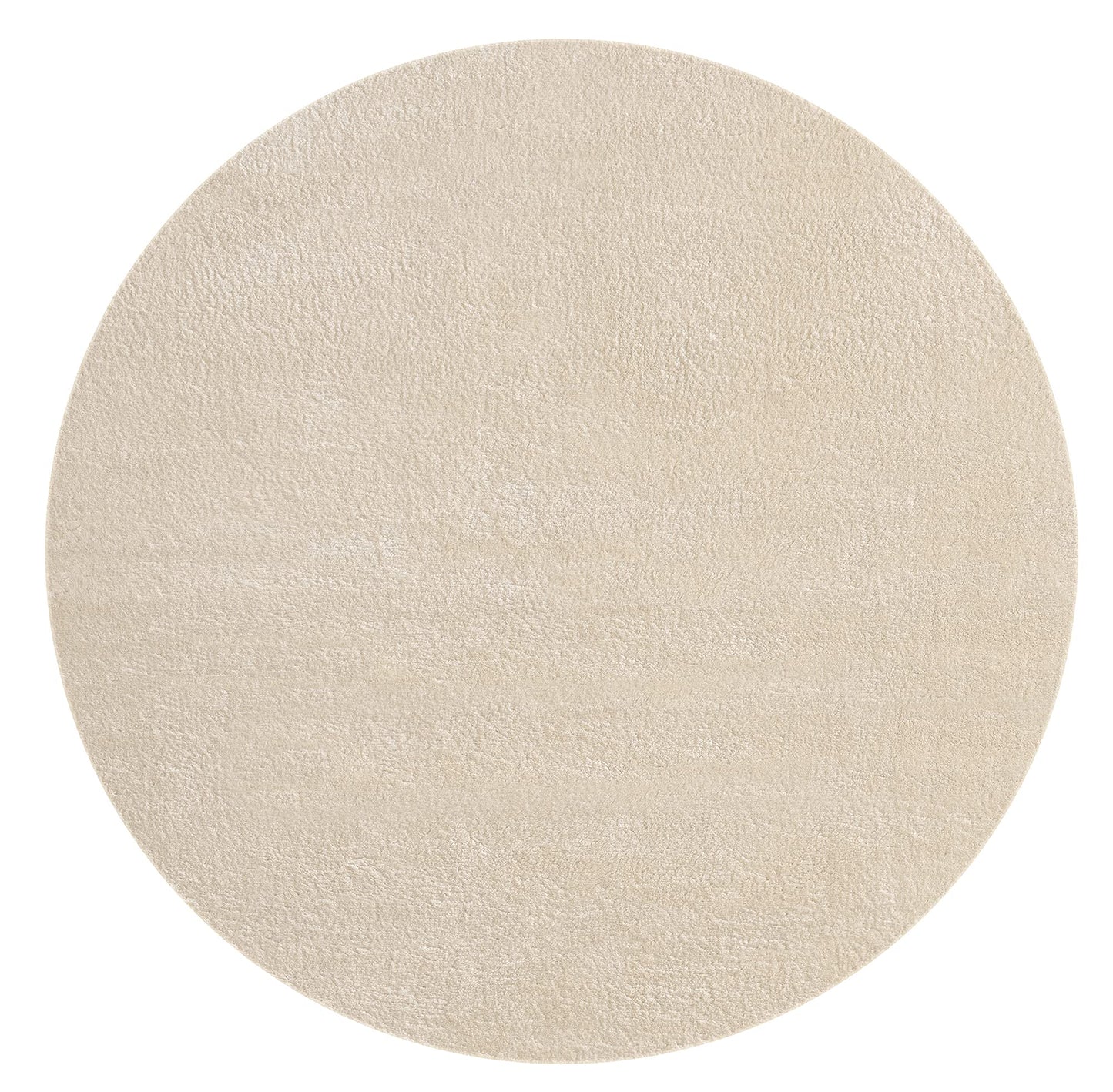 Relax Badezimmerteppich, rutschfest, flauschig und waschbar, 120 cm Rund Beige