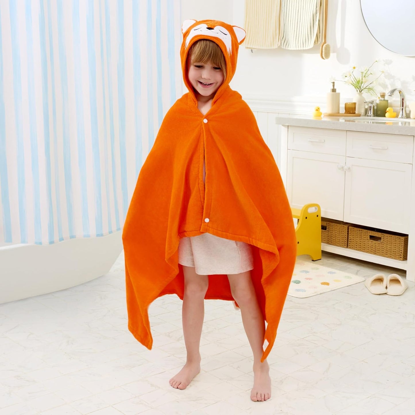 Kinder Badeponcho, Orange