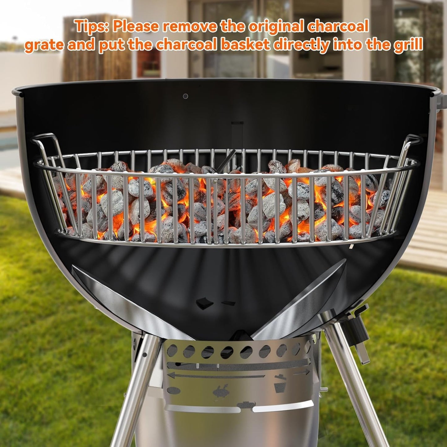Holzkohlenkorb für Kugelgrill