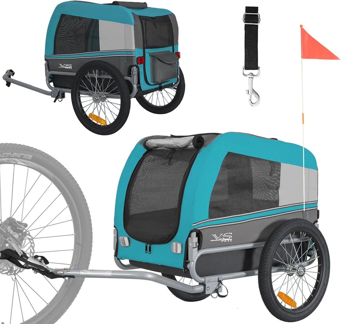 Veloanhänger für Hunde, BLAU