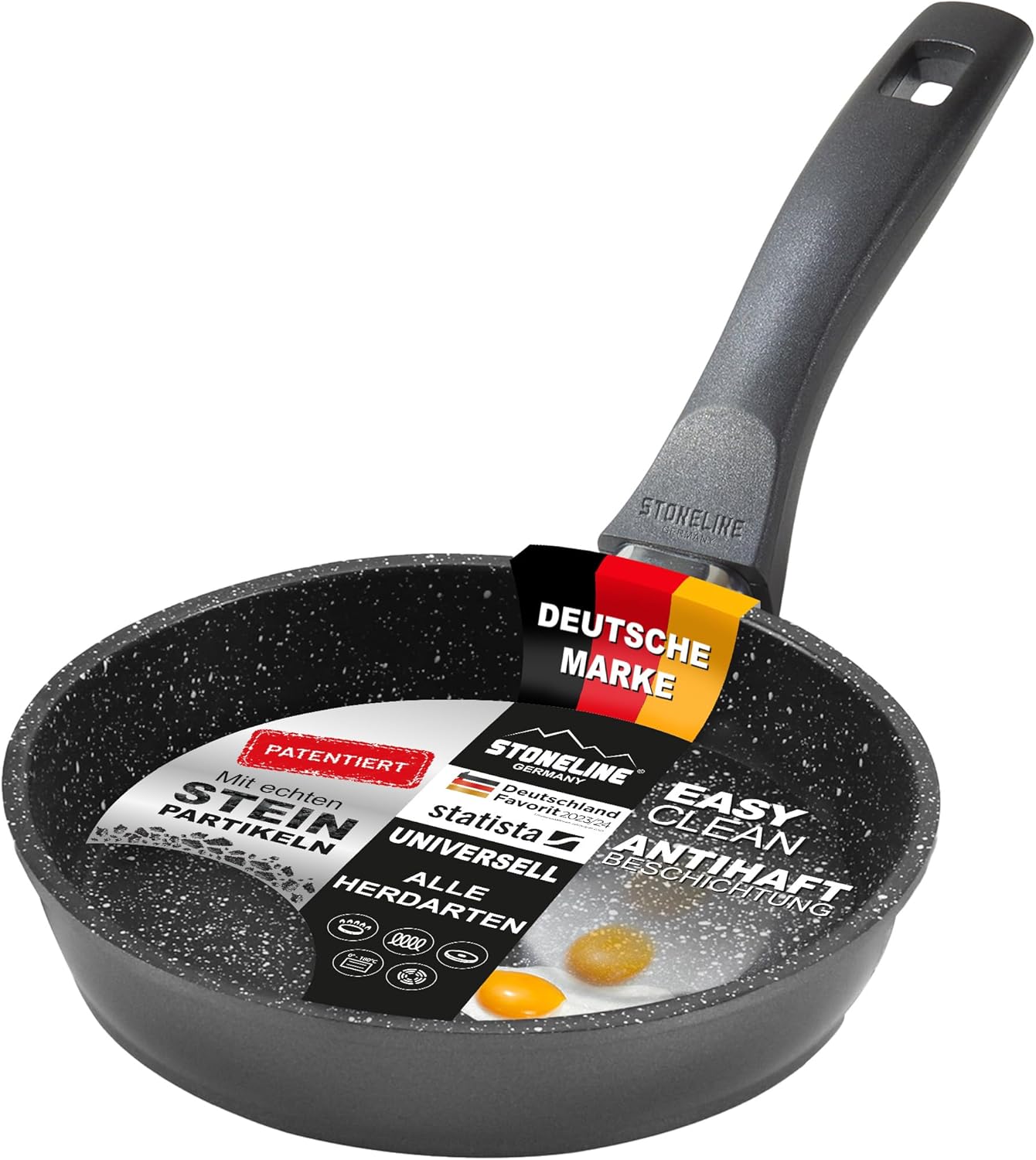 Antihaft-Bratpfanne, Schwarz 14 cm
