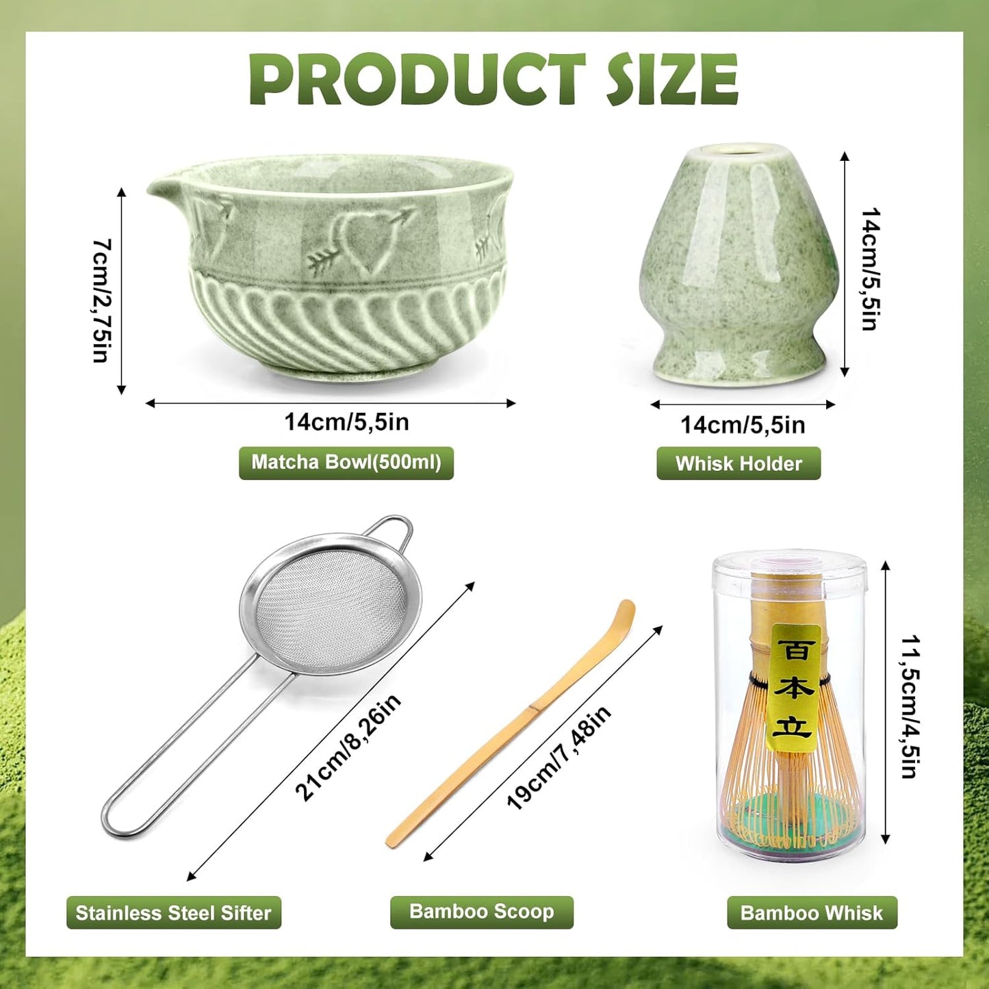 Matcha-Set, Matcha-farbe